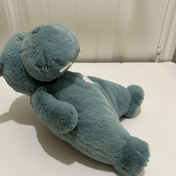 Baby Gund Oh So Snuggly Hippo Plush Floppy Lovey 12" Green Soft Beanie Stuff Toy - Picture 8 of 10